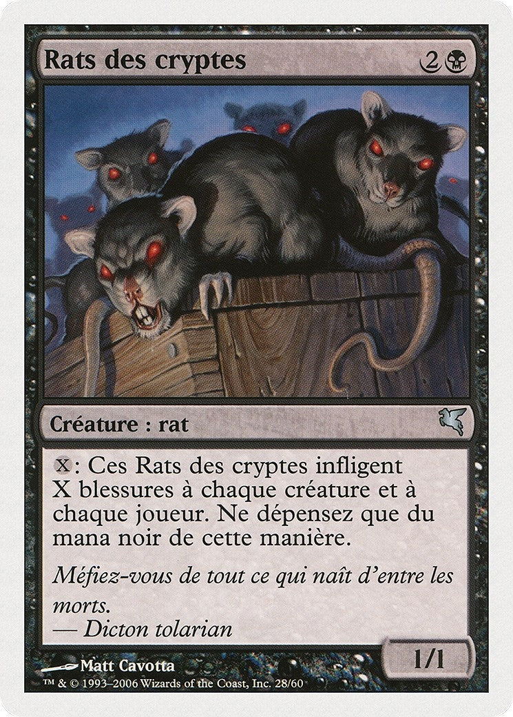 Crypt Rats (French) - "Rats des cryptes" (A29) (Magic Encyclopedia 2005 (Salvat/Hachette))