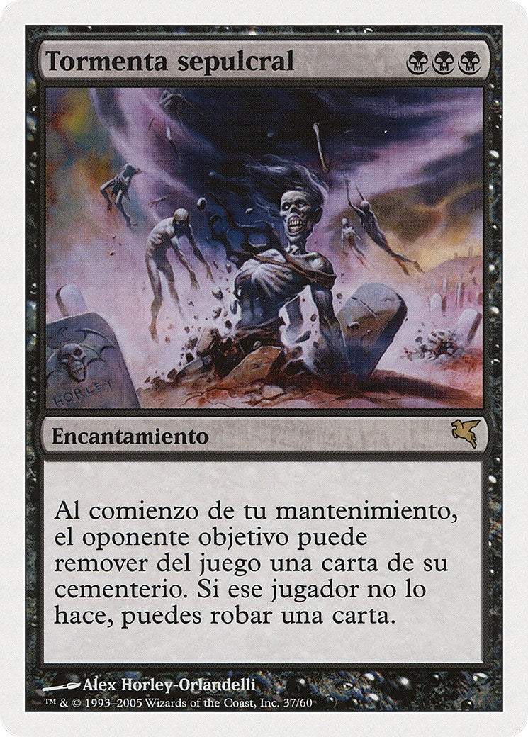 Gravestorm (Spanish) - "Tormenta sepulcral" (A37) (Magic Encyclopedia 2005 (Salvat/Hachette))