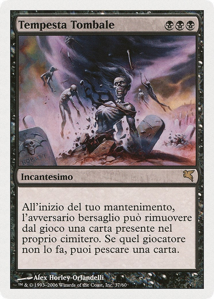 Gravestorm (Italian) - "Tempesta Tombale" (A37) (Magic Encyclopedia 2005 (Salvat/Hachette))