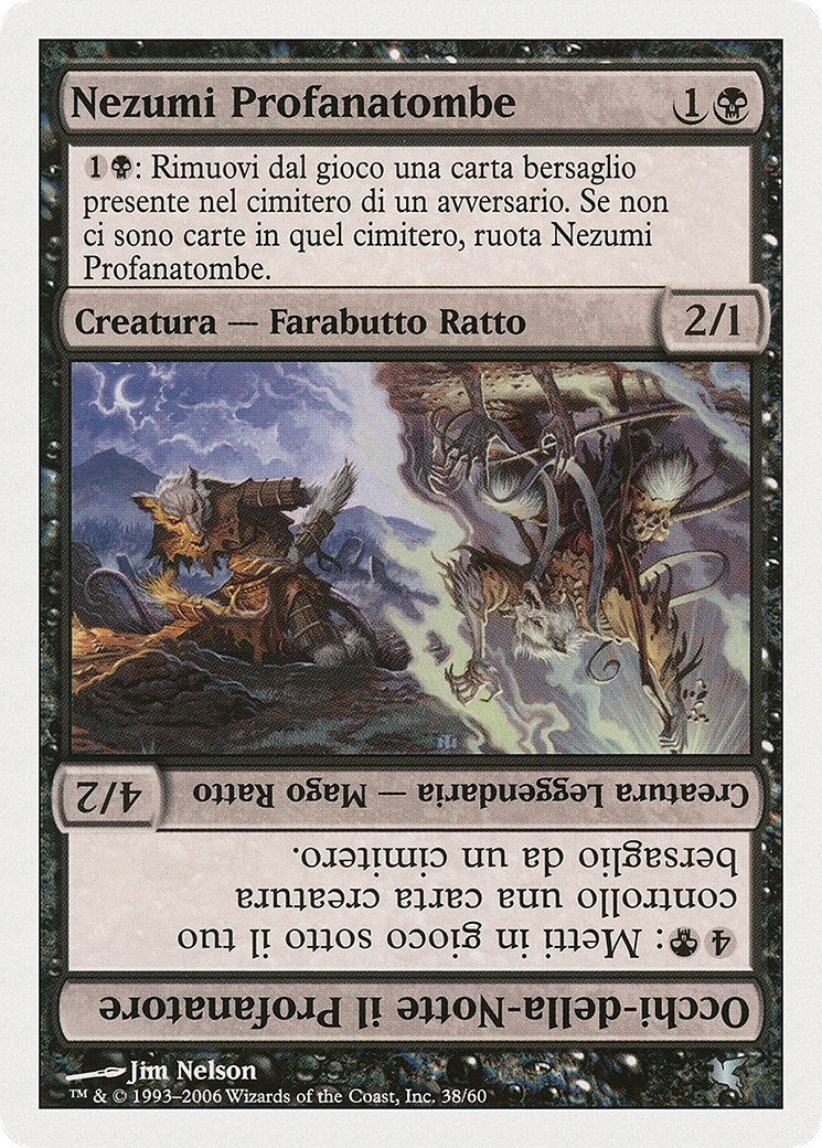 Nezumi Graverobber // Nighteyes the Desecrator (Italian) - "Nezumi Profanatombe" (A38) (A38) (Magic Encyclopedia 2005 (Salvat/Hachette))