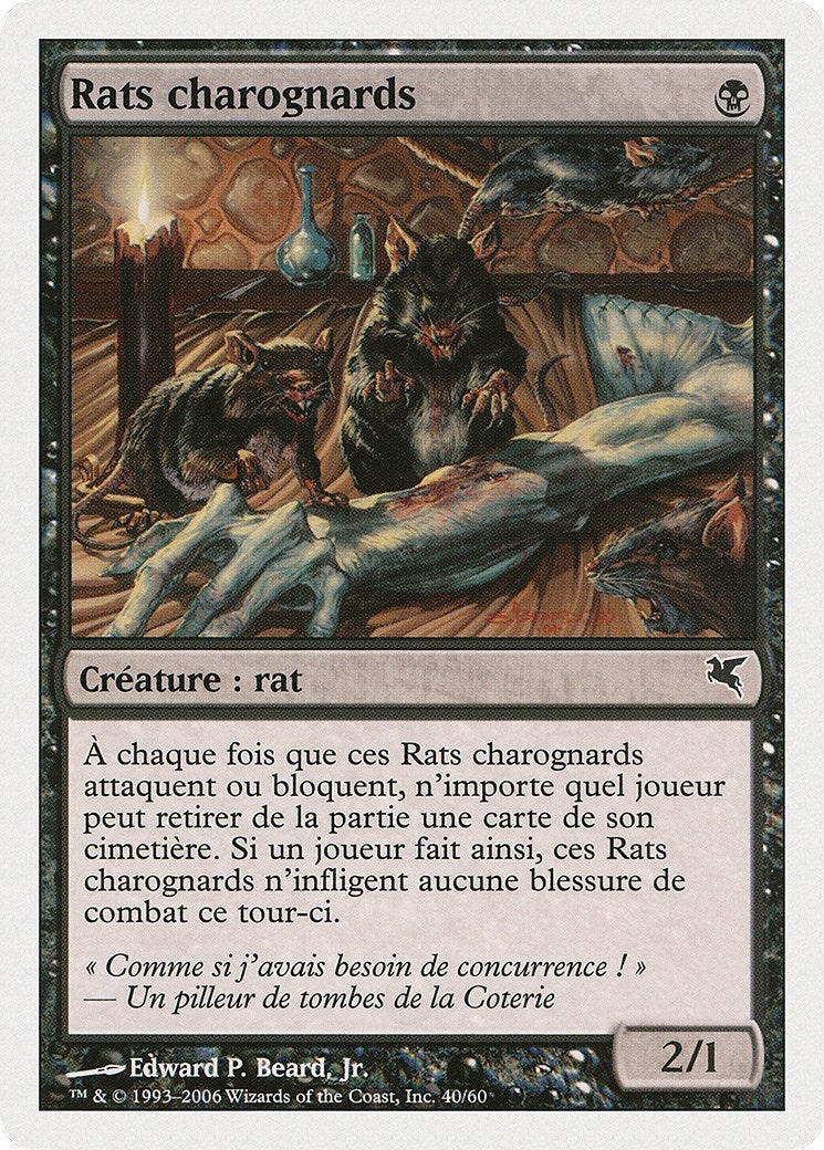 Carrion Rats (French) - "Rats charognards" (A40) (A40) (Magic Encyclopedia 2005 (Salvat/Hachette))