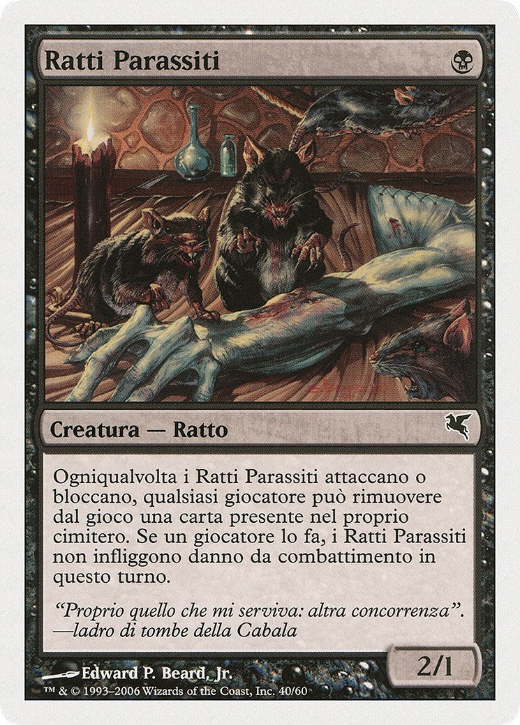 Carrion Rats (Italian) - "Ratti Parassiti" (A40) (A40) (Magic Encyclopedia 2005 (Salvat/Hachette))