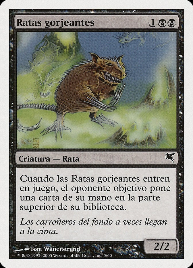 Chittering Rats (Spanish) - "Ratas gorjeantes" (A5) (A5) (Magic Encyclopedia 2005 (Salvat/Hachette))