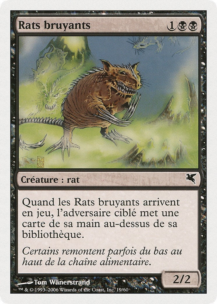 Chittering Rats (French) - "Rats bruyants" (A19) (A19) (Magic Encyclopedia 2005 (Salvat/Hachette))