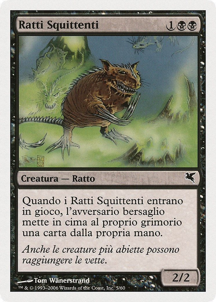 Chittering Rats (Italian) - "Ratti Squittenti" (A5) (A5) (Magic Encyclopedia 2005 (Salvat/Hachette))