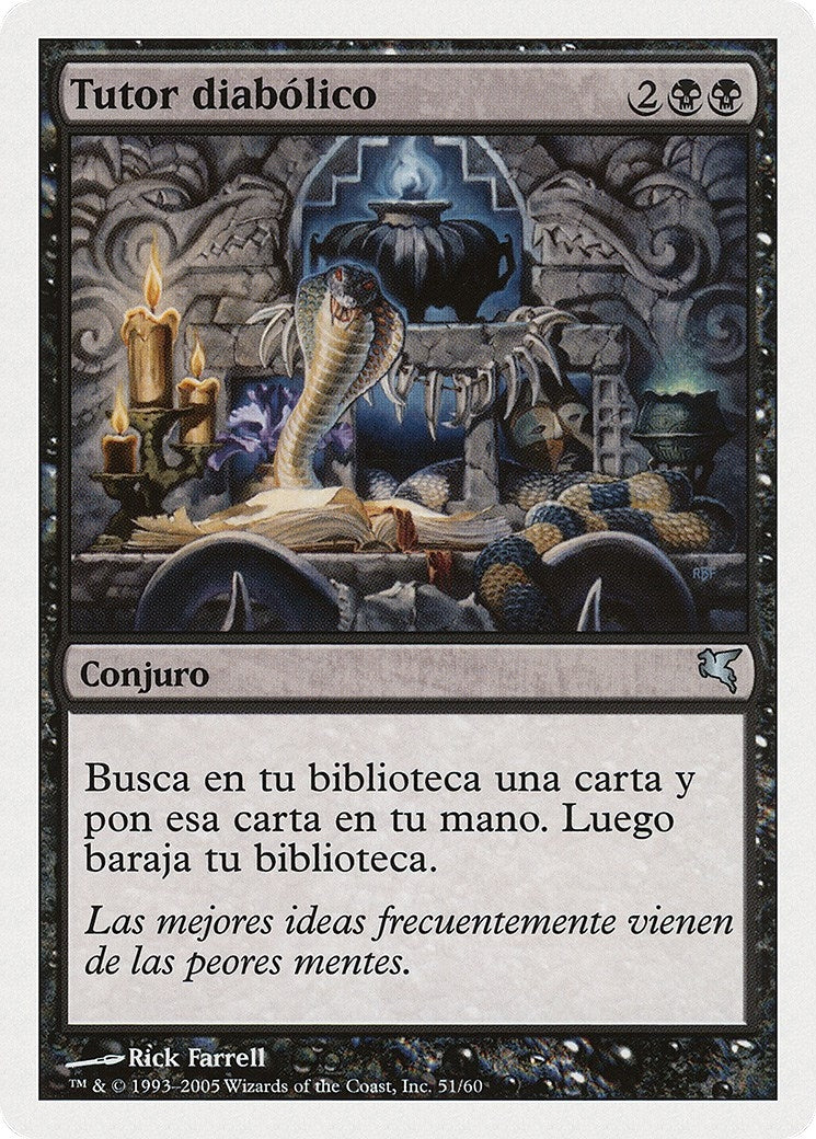 Diabolic Tutor (Spanish) - "Tutor diabolico" (A51) (Magic Encyclopedia 2005 (Salvat/Hachette))