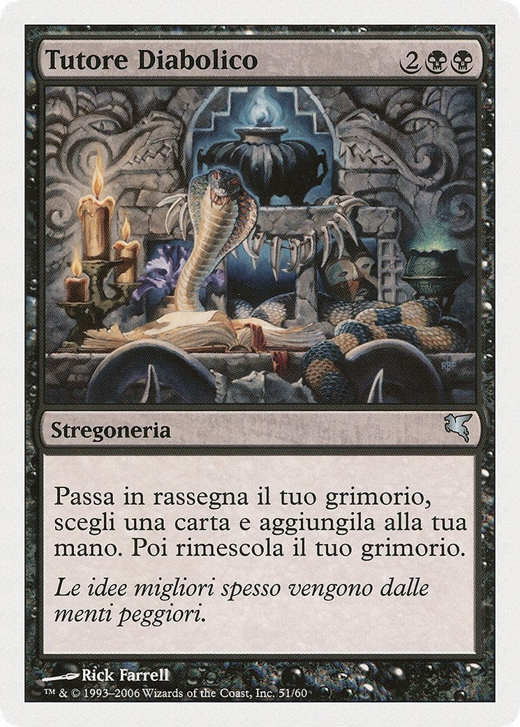 Diabolic Tutor (Italian) - "Tutore Diabolico" (A51) (Magic Encyclopedia 2005 (Salvat/Hachette))