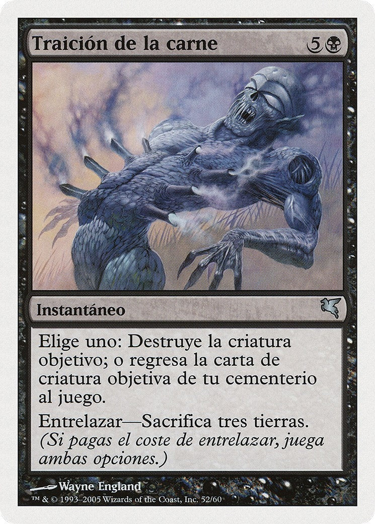 Betrayal of Flesh (Spanish) - "Traicion de la carne" (A52) (Magic Encyclopedia 2005 (Salvat/Hachette))