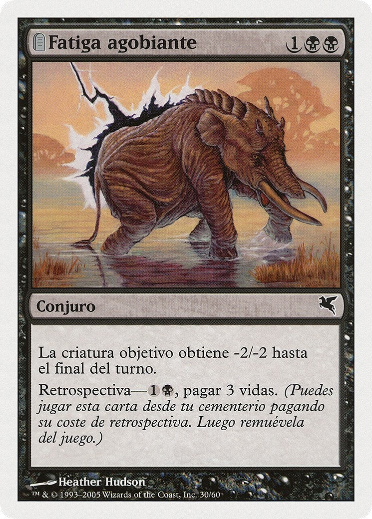 Crippling Fatigue (Spanish) - "Fatiga agobiante" (A30) (A30) (Magic Encyclopedia 2005 (Salvat/Hachette))