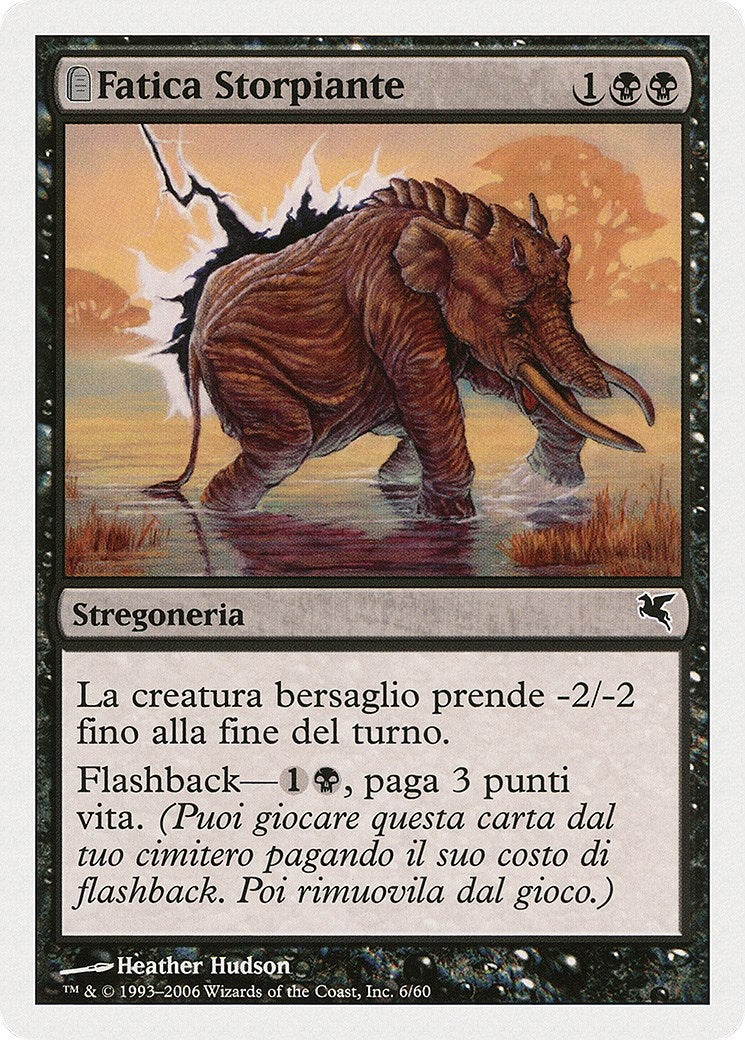 Crippling Fatigue (Italian) - "Fatica Storpiante" (A6) (A6) (Magic Encyclopedia 2005 (Salvat/Hachette))