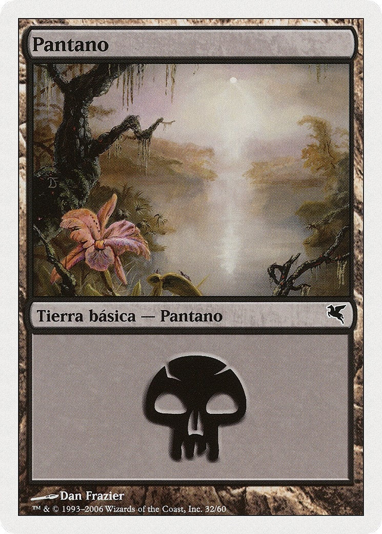 Swamp (Spanish) - "Pantano" (F32) (F32) (Magic Encyclopedia 2005 (Salvat/Hachette))