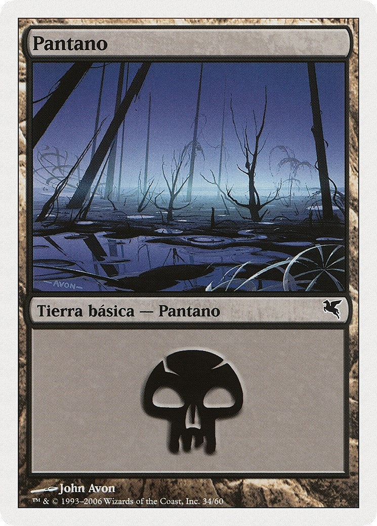 Swamp (Spanish) - "Pantano" (D34) (D34) (Magic Encyclopedia 2005 (Salvat/Hachette))
