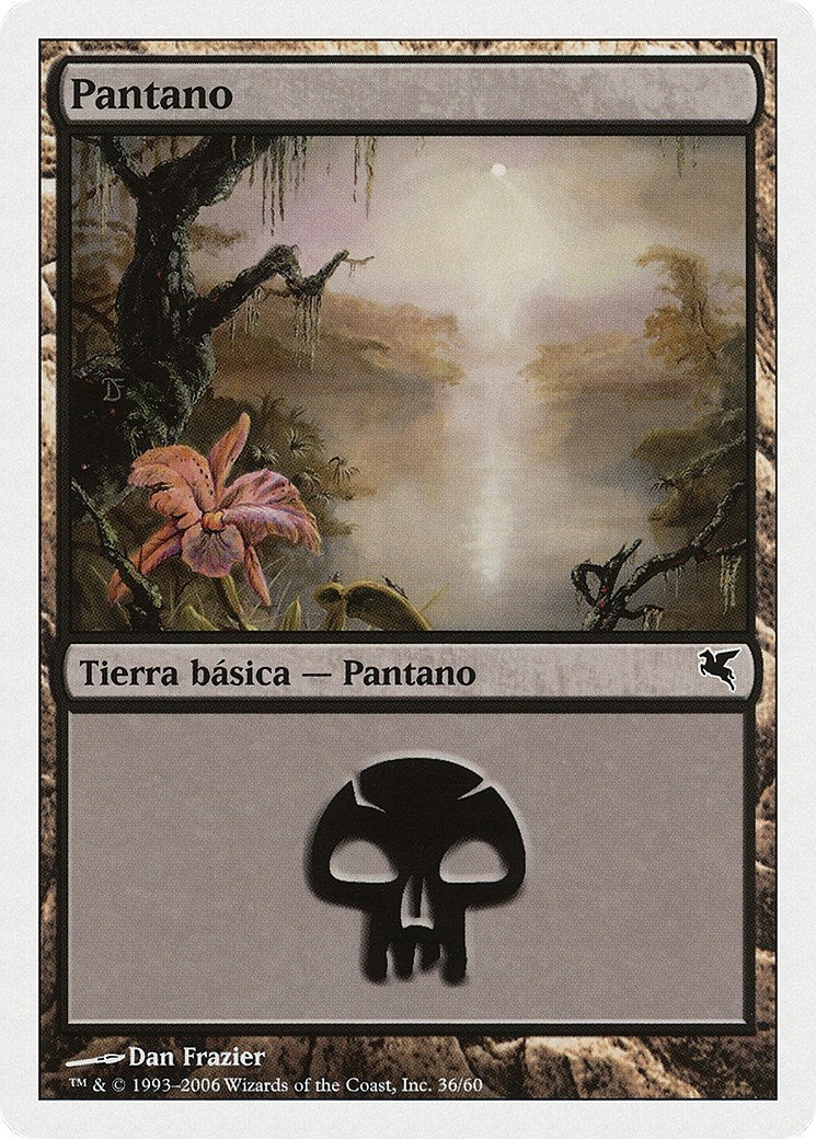 Swamp (Spanish) - "Pantano" (E36) (E36) (Magic Encyclopedia 2005 (Salvat/Hachette))
