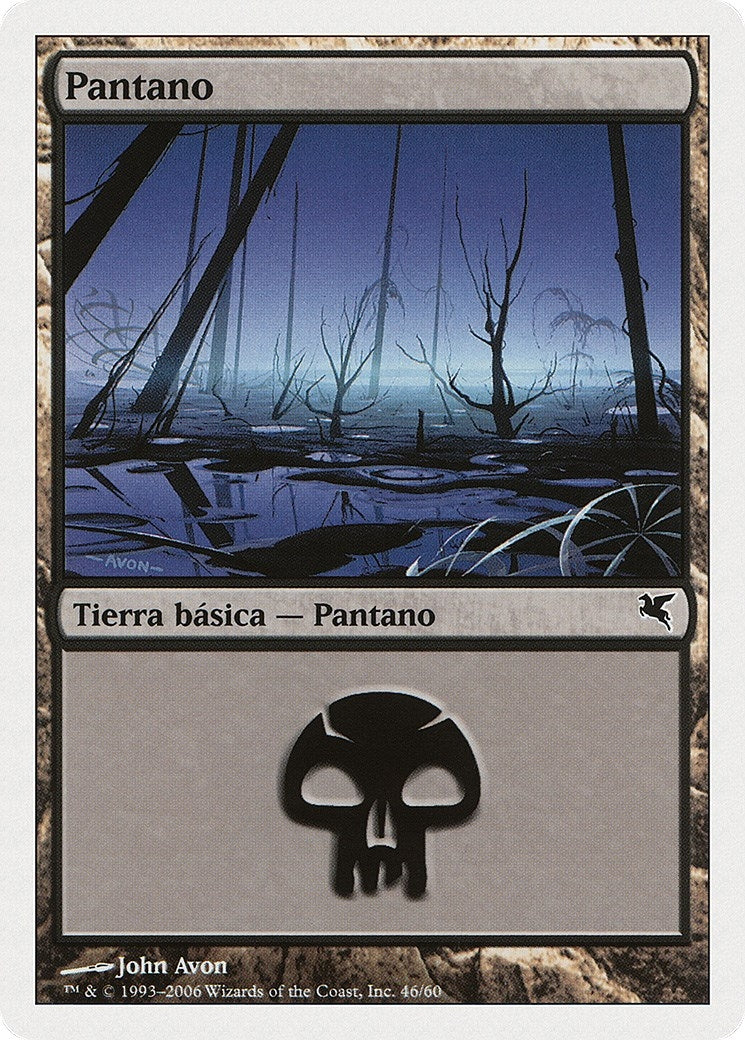Swamp (Spanish) - "Pantano" (D46) (D46) (Magic Encyclopedia 2005 (Salvat/Hachette))