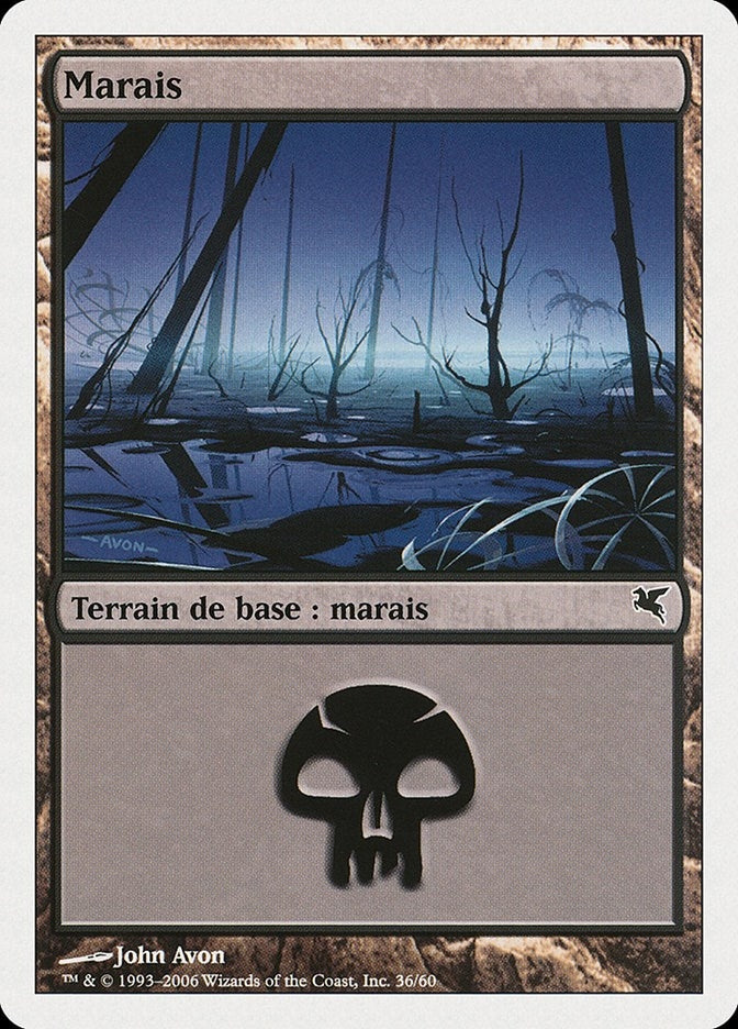 Swamp (French) - "Marais" (A36) (A36) (Magic Encyclopedia 2005 (Salvat/Hachette))