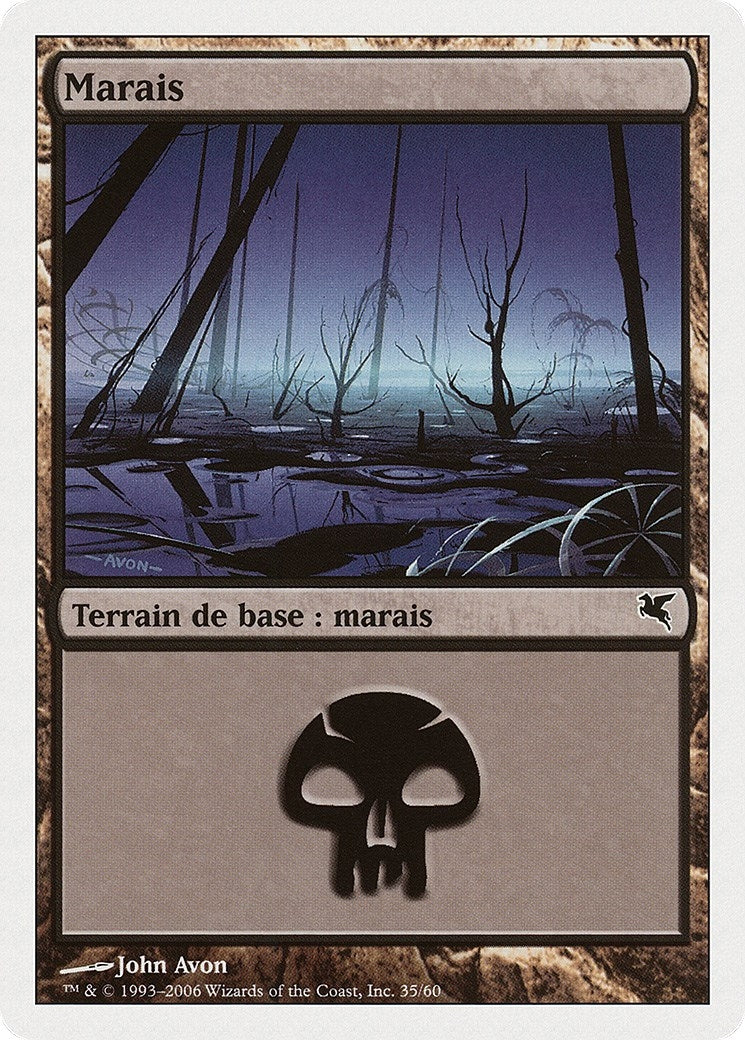 Swamp (French) - "Marais" (F35) (F35) (Magic Encyclopedia 2005 (Salvat/Hachette))