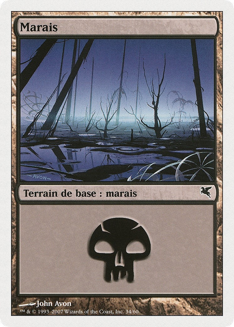 Swamp (French) - "Marais" (D34) (D34) (Magic Encyclopedia 2005 (Salvat/Hachette))
