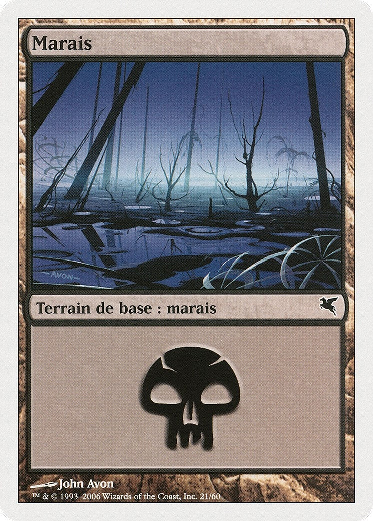 Swamp (French) - "Marais" (A21) (A21) (Magic Encyclopedia 2005 (Salvat/Hachette))