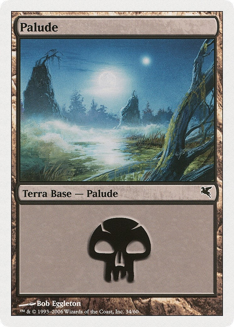 Swamp (Italian) - "Palide" (A34) (A34) (Magic Encyclopedia 2005 (Salvat/Hachette))