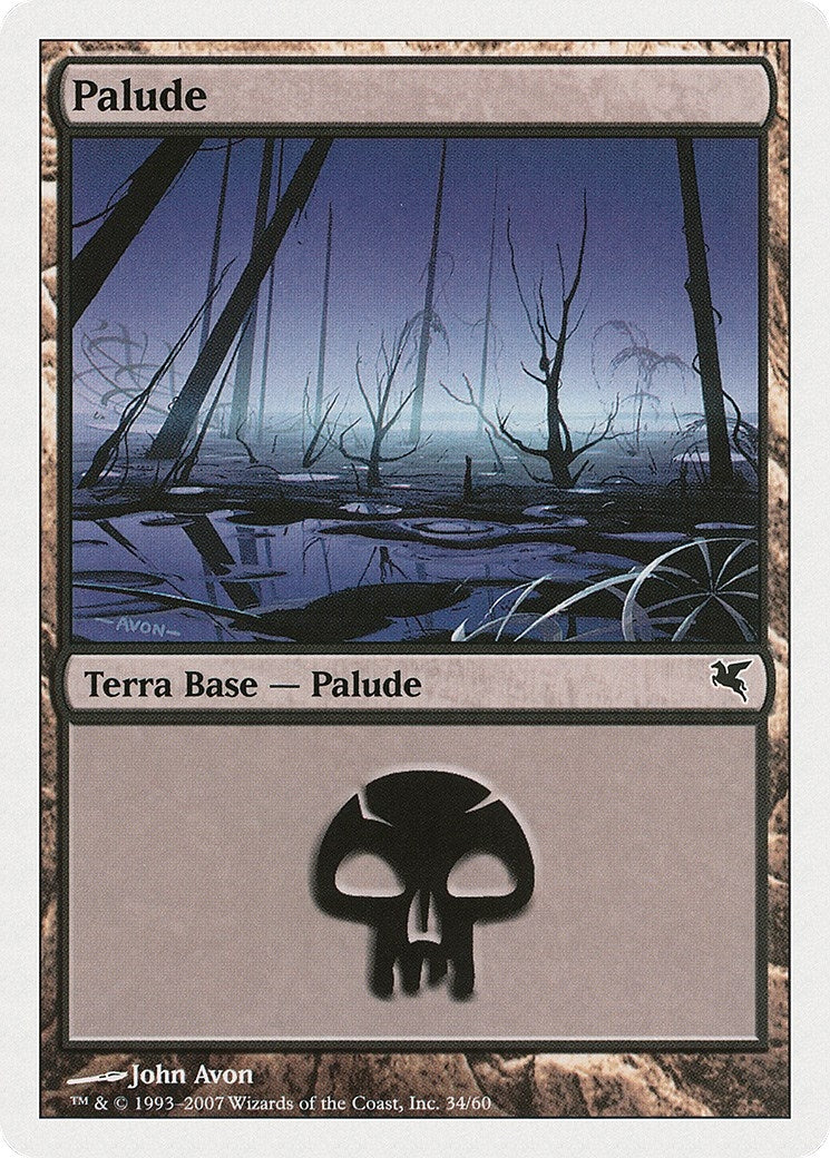 Swamp (Italian) - "Palide" (D34) (D34) (Magic Encyclopedia 2005 (Salvat/Hachette))