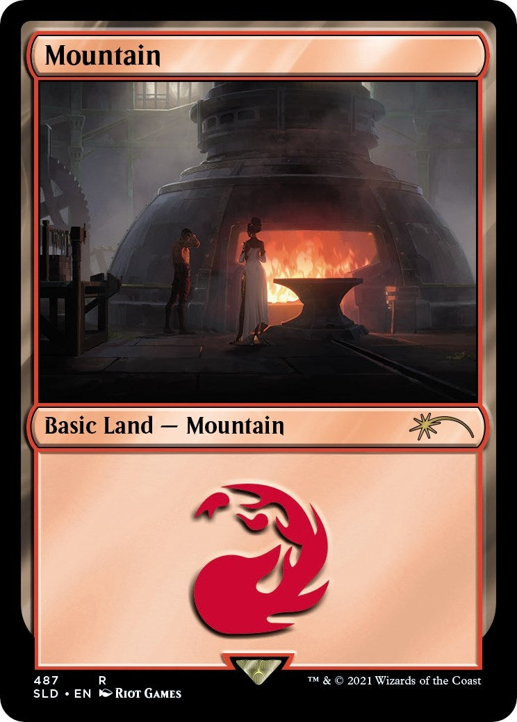 Mountain (Secret Lair x Arcane: Lands) (487) (Secret Lair Drop Series)