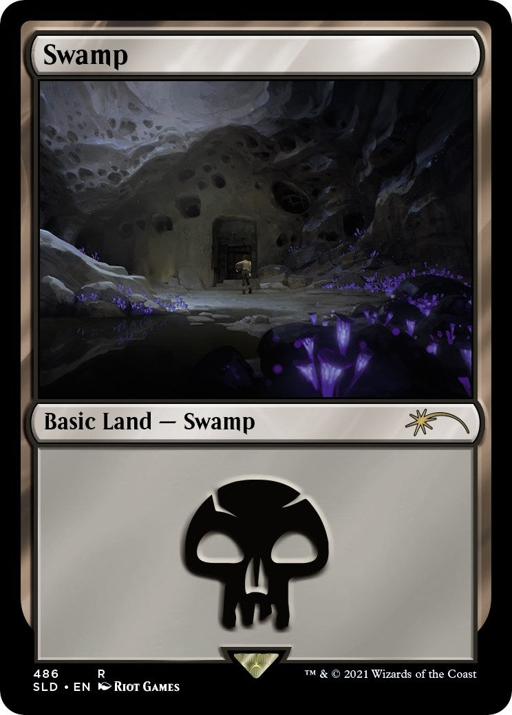 Swamp (Secret Lair x Arcane: Lands) (486) (Secret Lair Drop Series)
