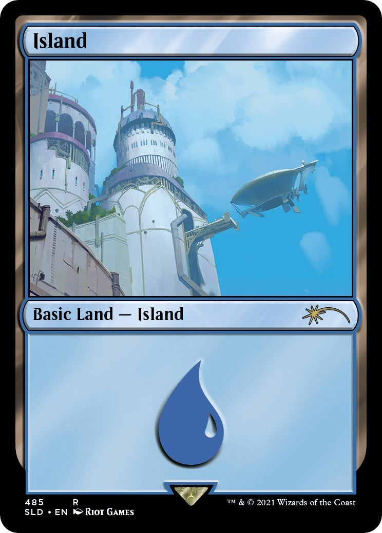 Island (Secret Lair x Arcane: Lands) (485) (Secret Lair Drop Series)