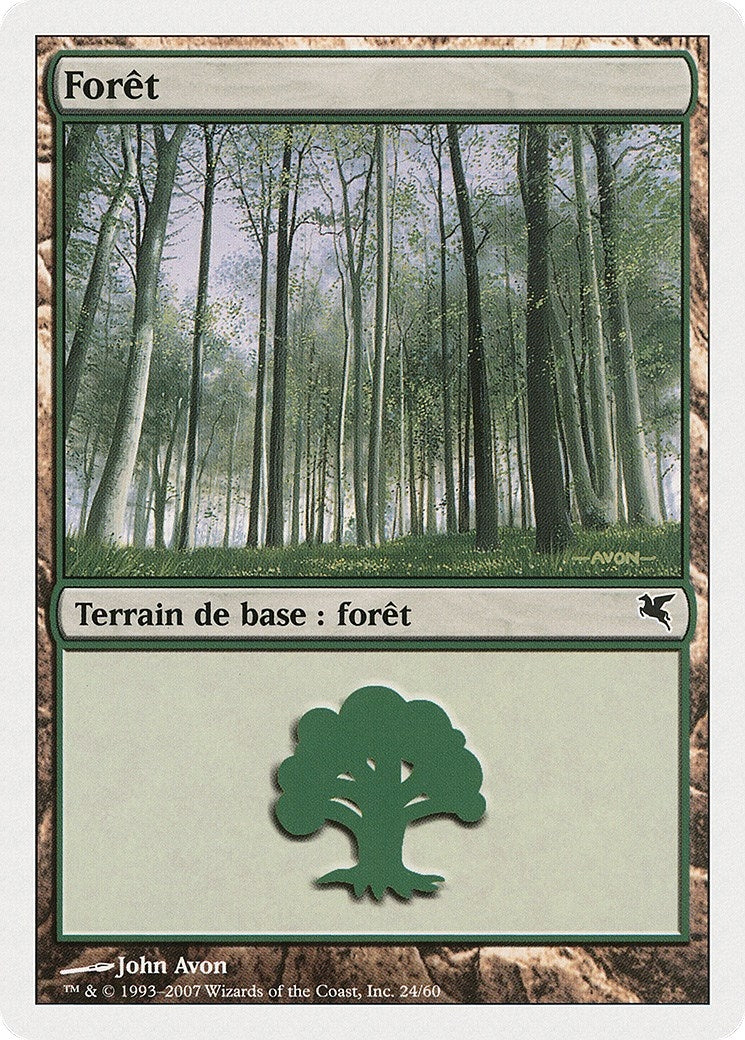 Forest (French) - "Foret" (D24) (D24) (Magic Encyclopedia 2005 (Salvat/Hachette))