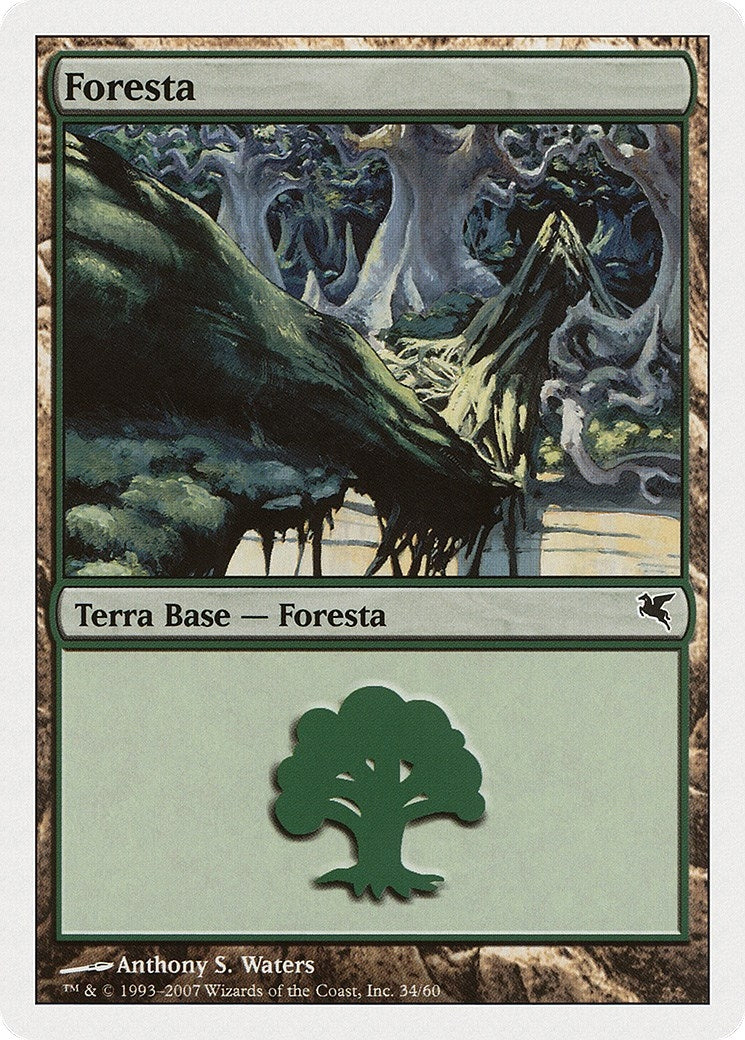 Forest (Italian) - "Foresta" (K34) (K34) (Magic Encyclopedia 2005 (Salvat/Hachette))