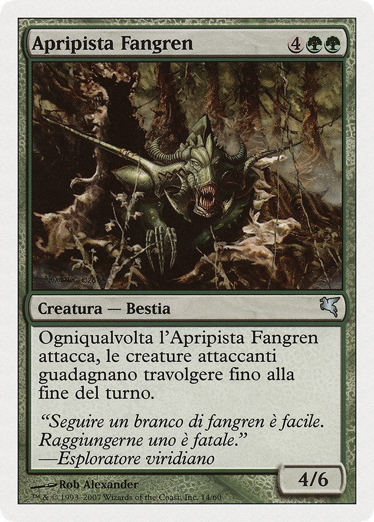 Fangren Pathcutter (Italian) - "Apripista Fangren" (K14) (K14) (Magic Encyclopedia 2005 (Salvat/Hachette))
