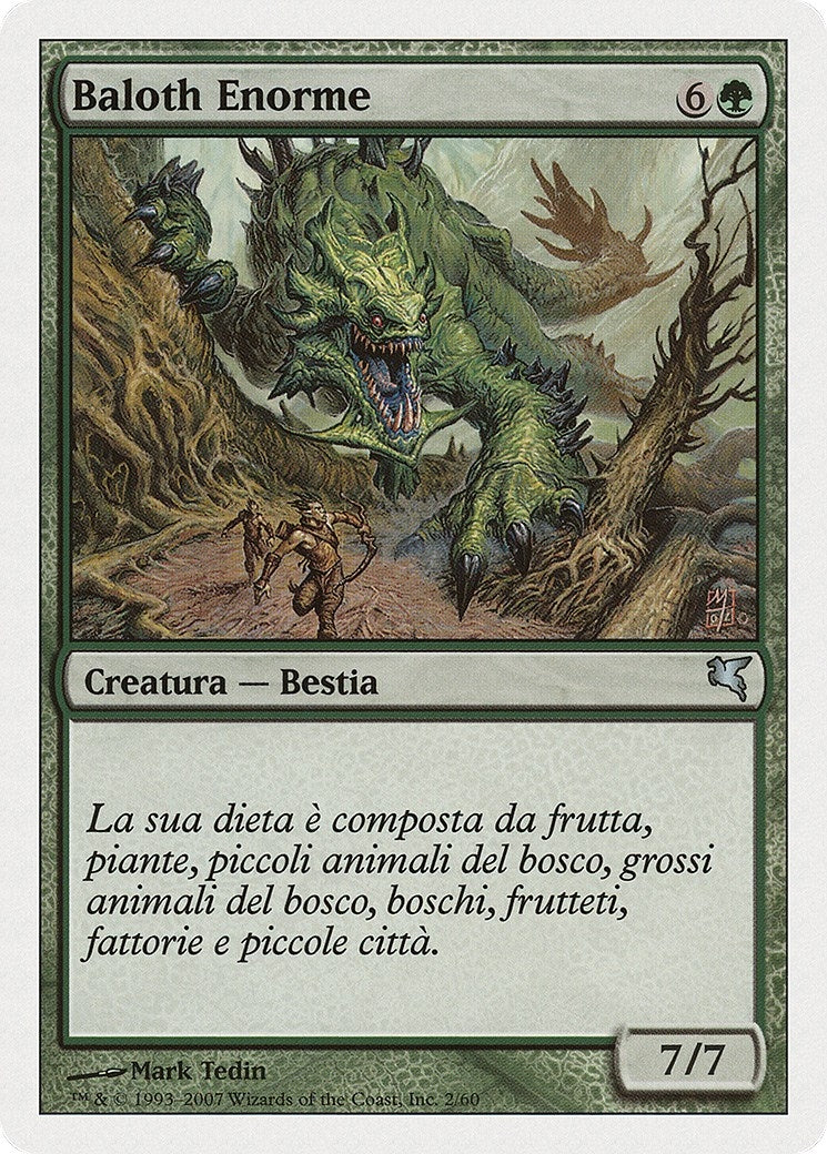 Enormous Baloth (Italian) - "Baloth Enorme" (K2) (K2) (Magic Encyclopedia 2005 (Salvat/Hachette))