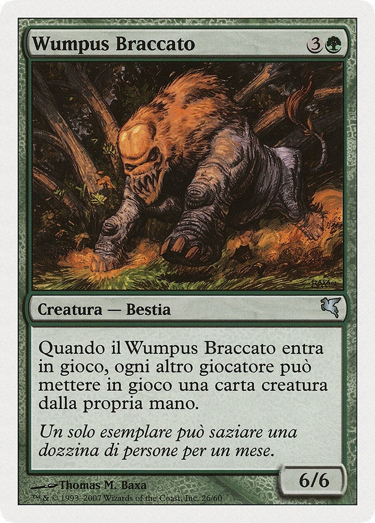 Hunted Wumpus (Italian) - "Wumpus Braccato" (K26) (Magic Encyclopedia 2005 (Salvat/Hachette))