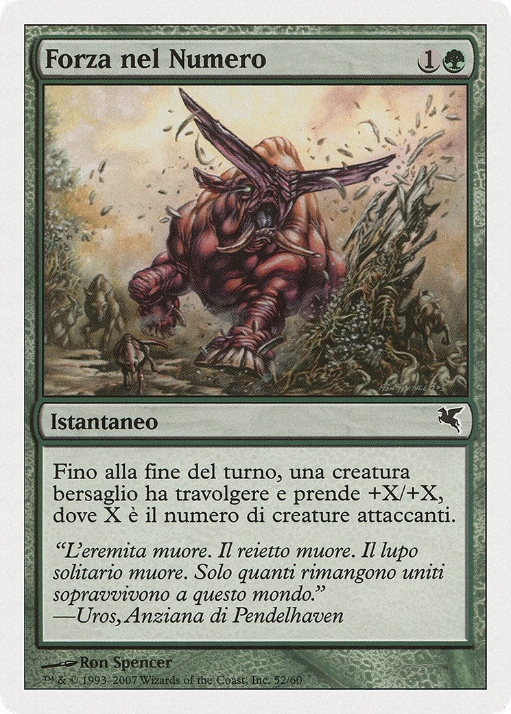 Strength in Numbers (Italian) - "Forza nel Numero" (J52) (J52) (Magic Encyclopedia 2005 (Salvat/Hachette))