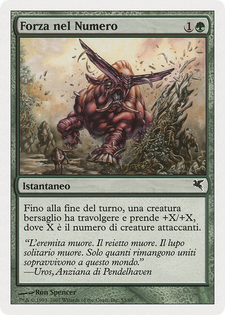 Strength in Numbers (Italian) - "Forza nel Numero" (J53) (J53) (Magic Encyclopedia 2005 (Salvat/Hachette))
