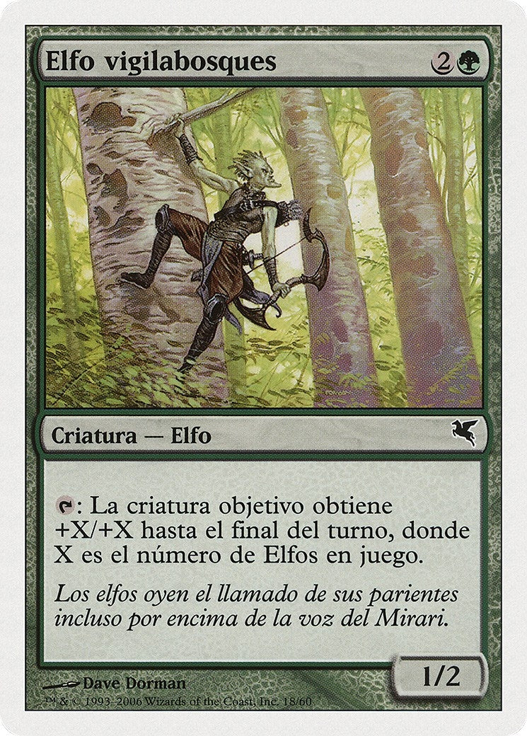 Timberwatch Elf (Spanish) - "Elfo vigilabosques" (B18) (B18) (Magic Encyclopedia 2005 (Salvat/Hachette))