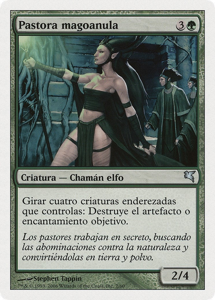 Nullmage Shepherd (Spanish) - "Pastora magoanula" (B2) (B2) (Magic Encyclopedia 2005 (Salvat/Hachette))