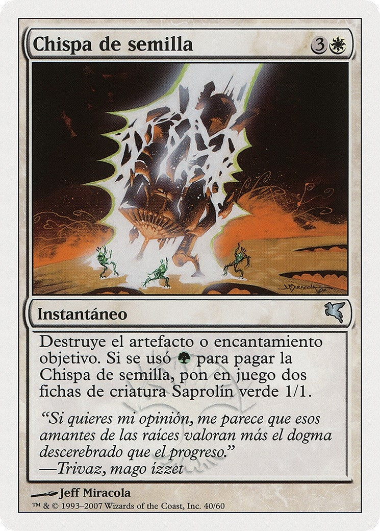 Seed Spark (Spanish) - "Chispa de semilla" (J40) (Magic Encyclopedia 2005 (Salvat/Hachette))