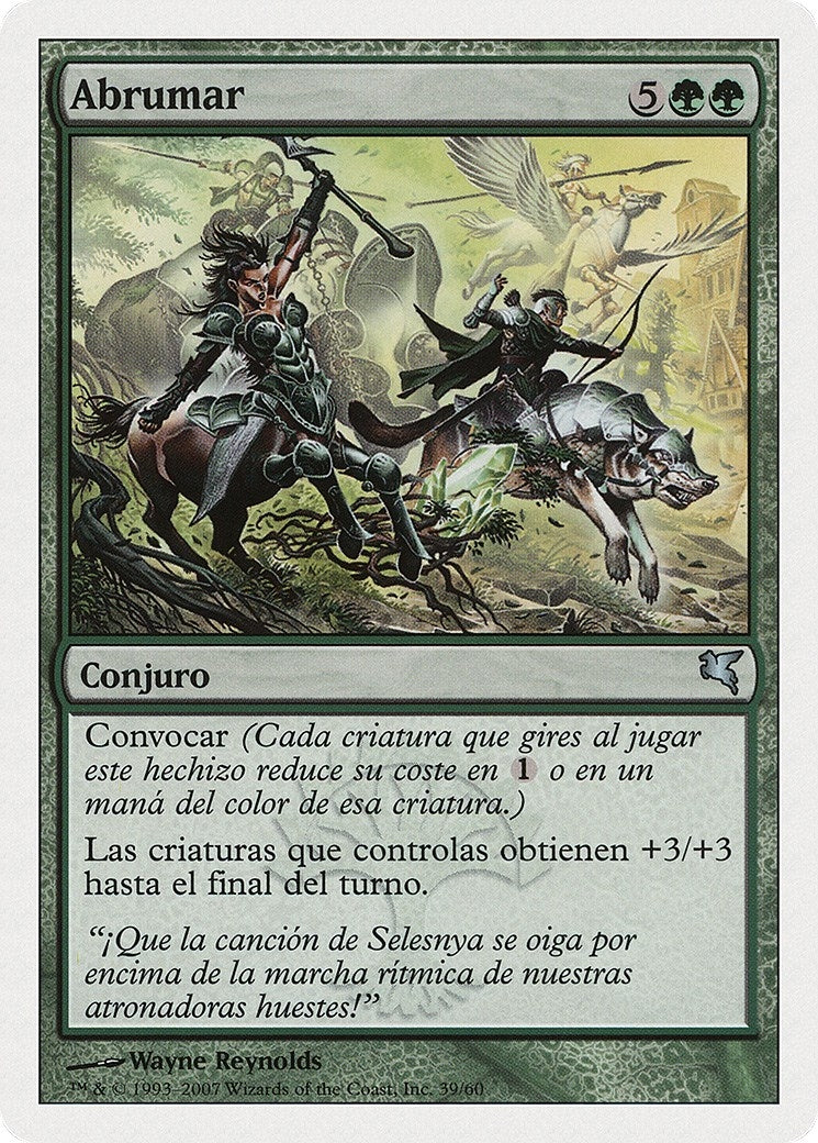Overwhelm (Spanish) - "Abrumar" (J39) (Magic Encyclopedia 2005 (Salvat/Hachette))