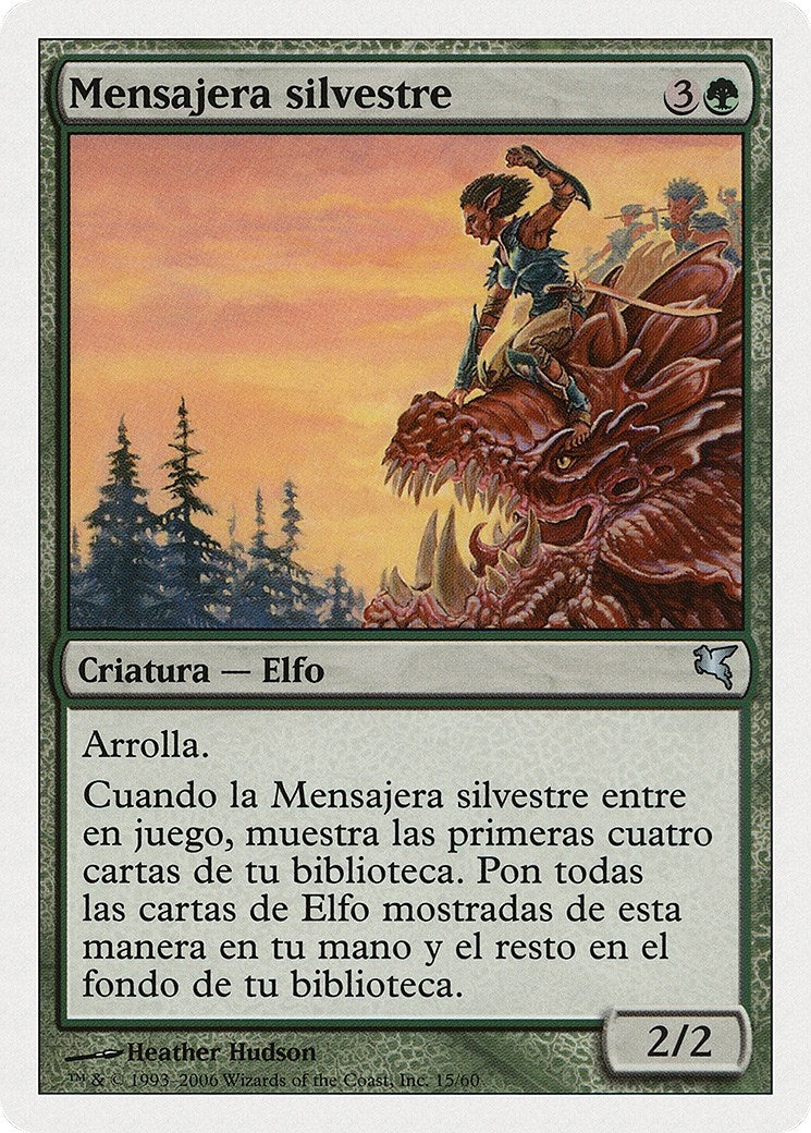 Sylvan Messenger (Spanish) - "Mensajera silvestre" (B15) (B15) (Magic Encyclopedia 2005 (Salvat/Hachette))