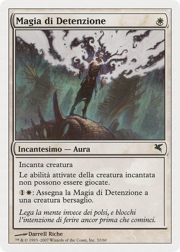 Detainment Spell (Italian) - "Magia di Detenzione" (J32) (Magic Encyclopedia 2005 (Salvat/Hachette))