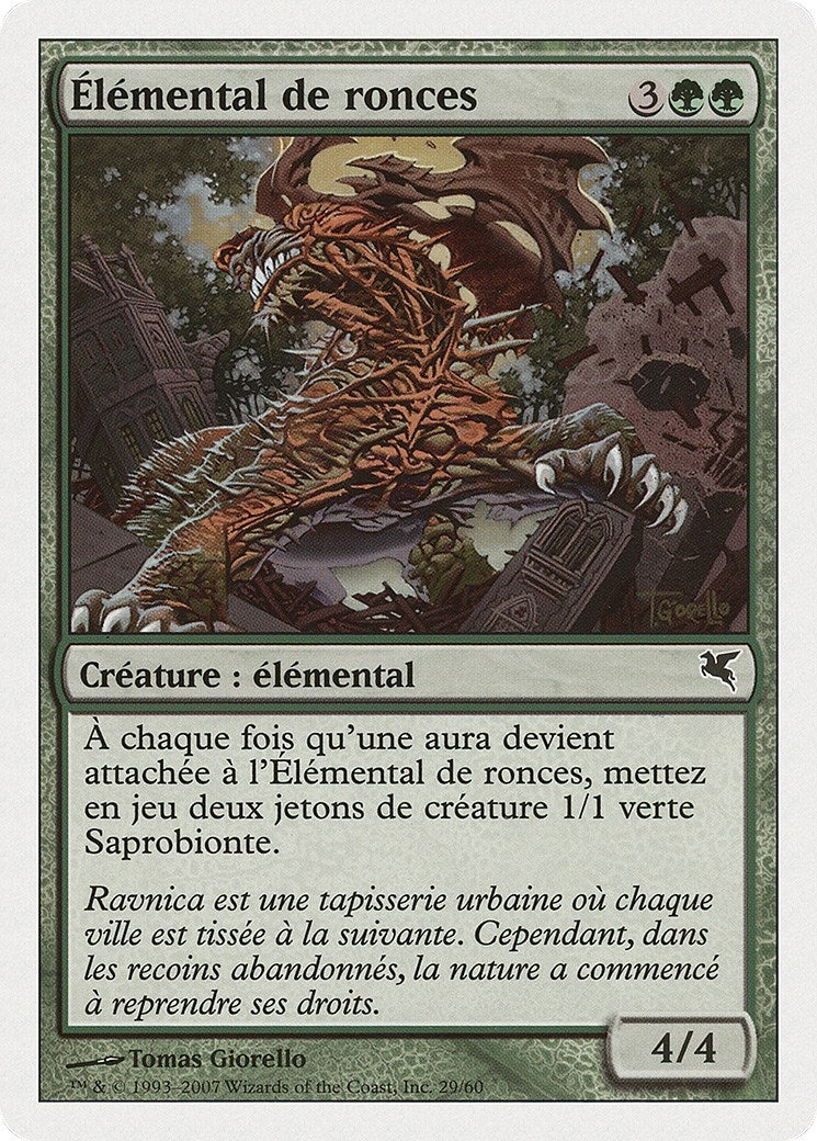 Bramble Elemental (French) - "Elemental de ronces" (J29) (Magic Encyclopedia 2005 (Salvat/Hachette))