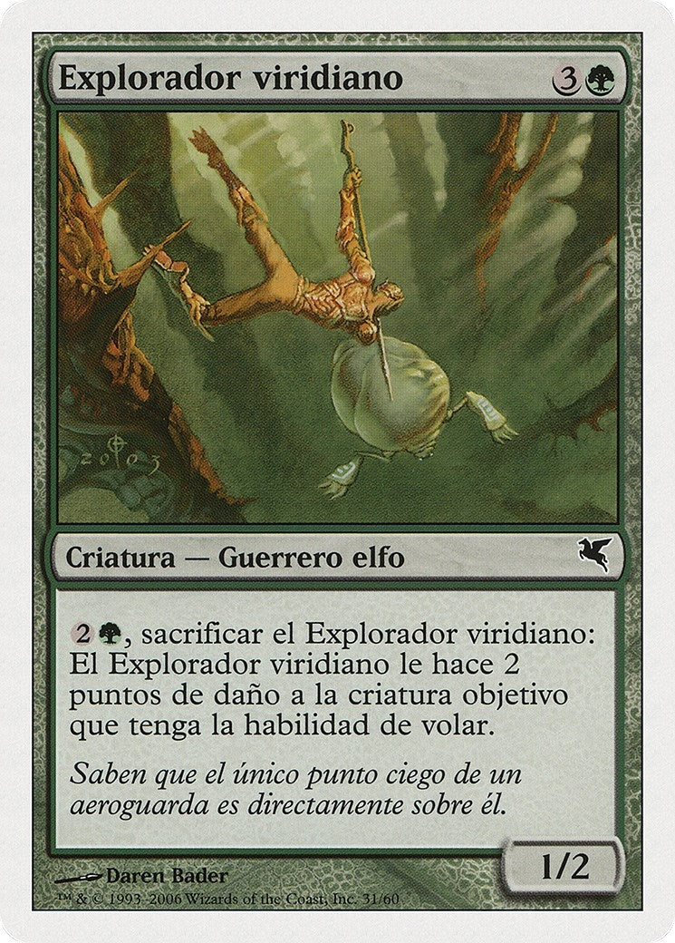 Viridian Scout (Spanish) - "Explorador viridiano" (B31) (Magic Encyclopedia 2005 (Salvat/Hachette))