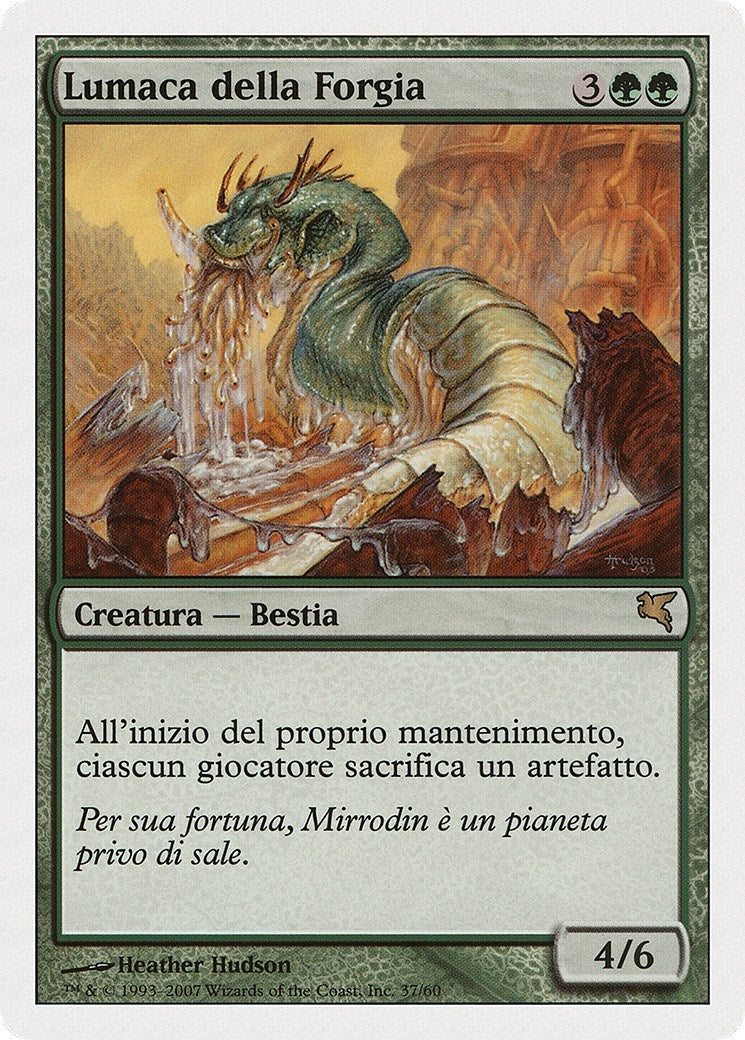 Molder Slug (Italian) - "Lumaca della Forgia" (K37) (Magic Encyclopedia 2005 (Salvat/Hachette))