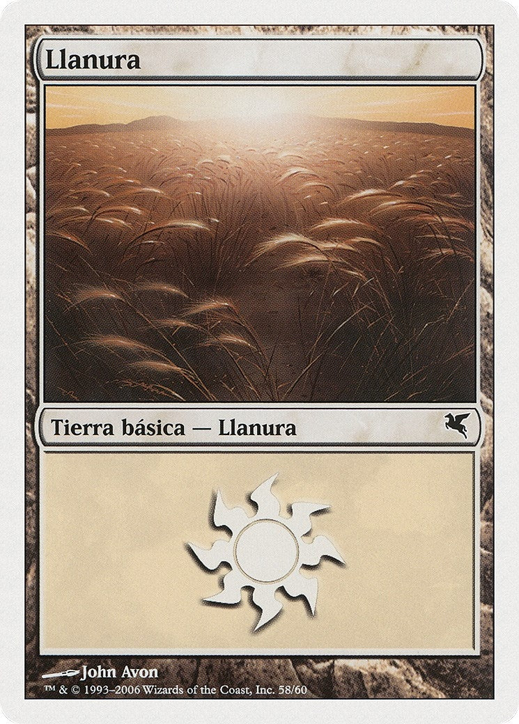 Plains (Spanish) - "Llanura" (G58) (G58) (Magic Encyclopedia 2005 (Salvat/Hachette))