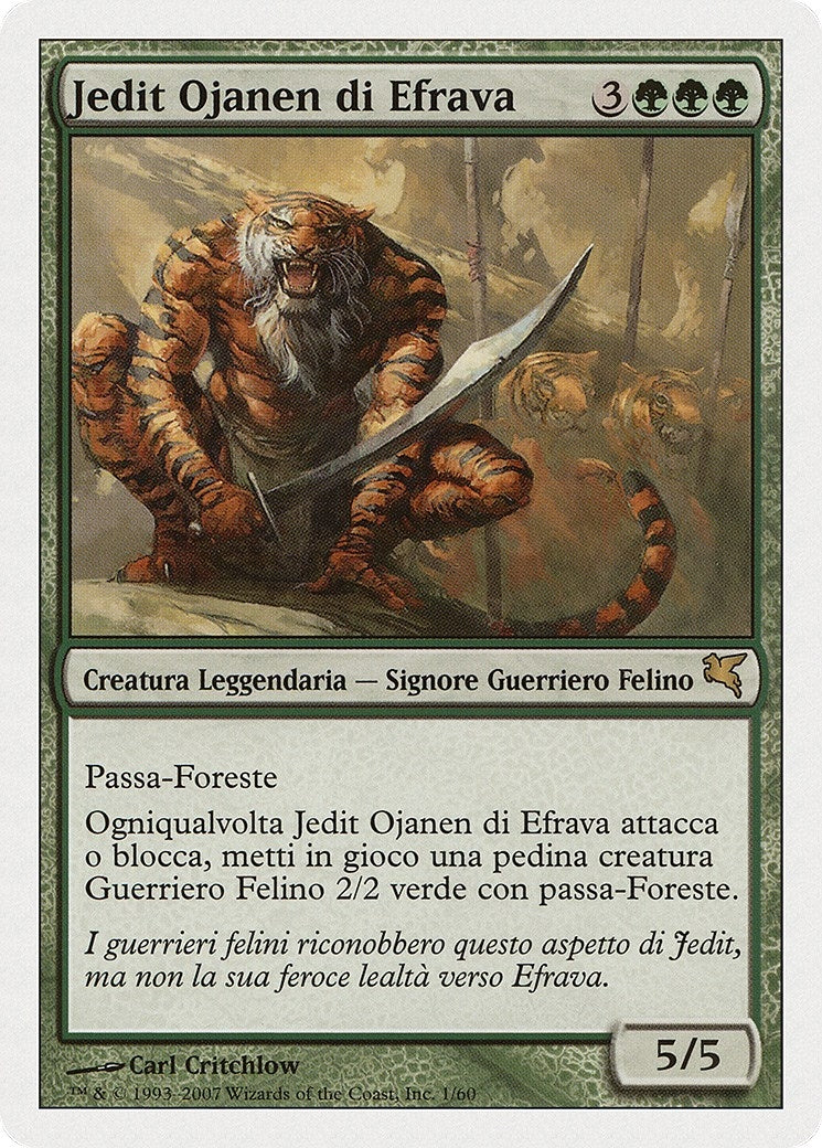 Jedit Ojanen of Efrava (Italian) - "Jedit Ojanen di Efrava" (L1) (Magic Encyclopedia 2005 (Salvat/Hachette))