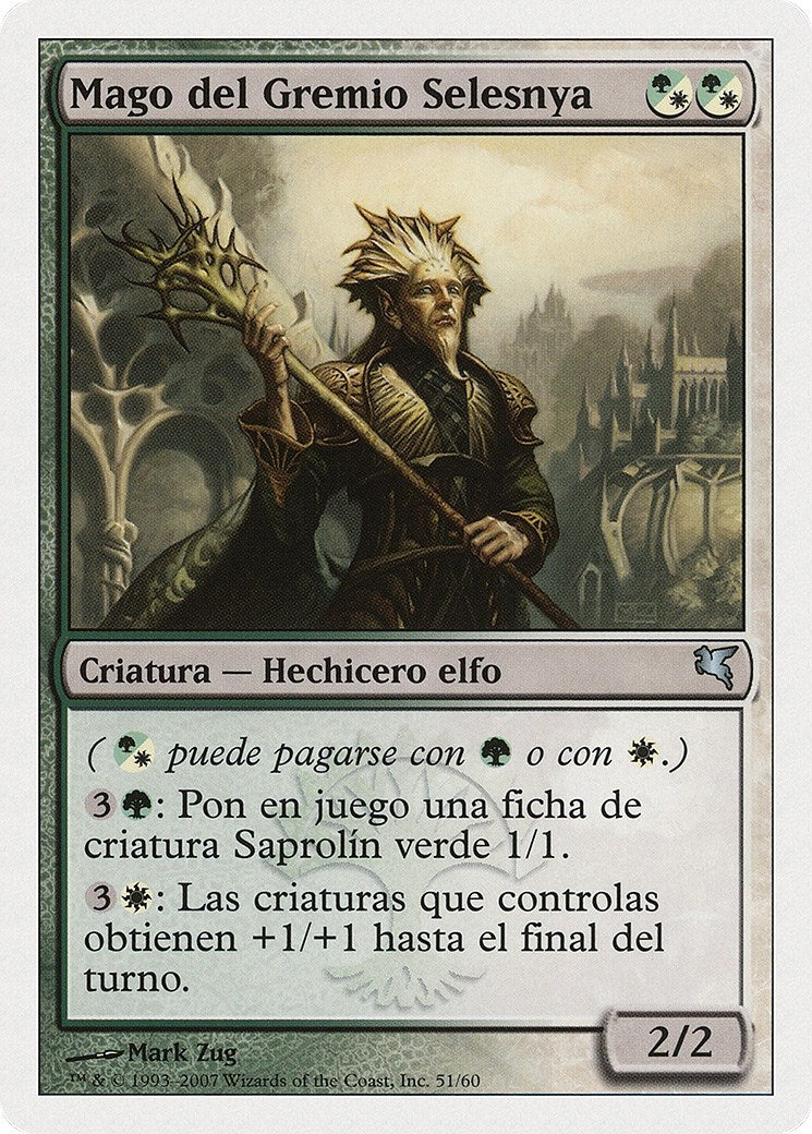 Selesnya Guildmage (Spanish) - "Mago del Gremio Selesnya" (J51) (J51) (Magic Encyclopedia 2005 (Salvat/Hachette))