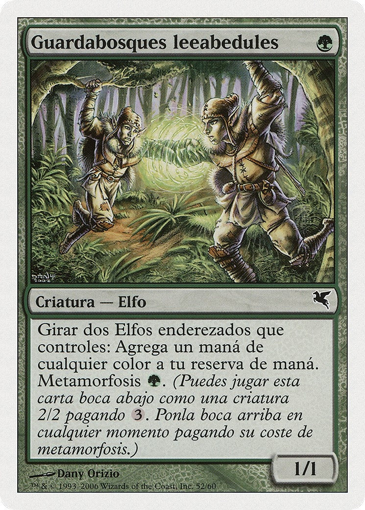 Birchlore Rangers (Spanish) - "Guardabosques leeabedules" (B52) (B52) (Magic Encyclopedia 2005 (Salvat/Hachette))