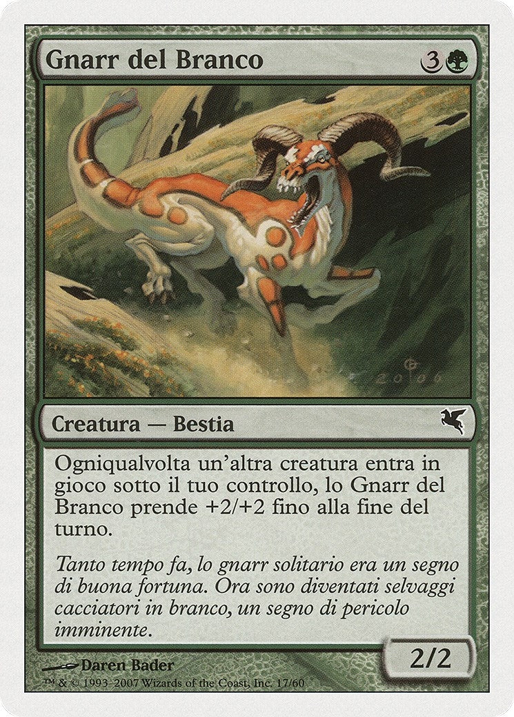 Herd Gnarr (Italian) - "Gnarr del Branco" (J17) (Magic Encyclopedia 2005 (Salvat/Hachette))