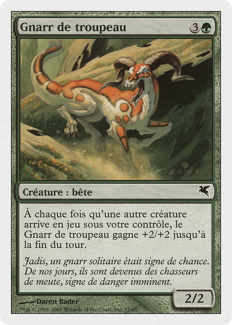 Herd Gnarr (French) - "Gnarr de troupeau" (J17) (Magic Encyclopedia 2005 (Salvat/Hachette))