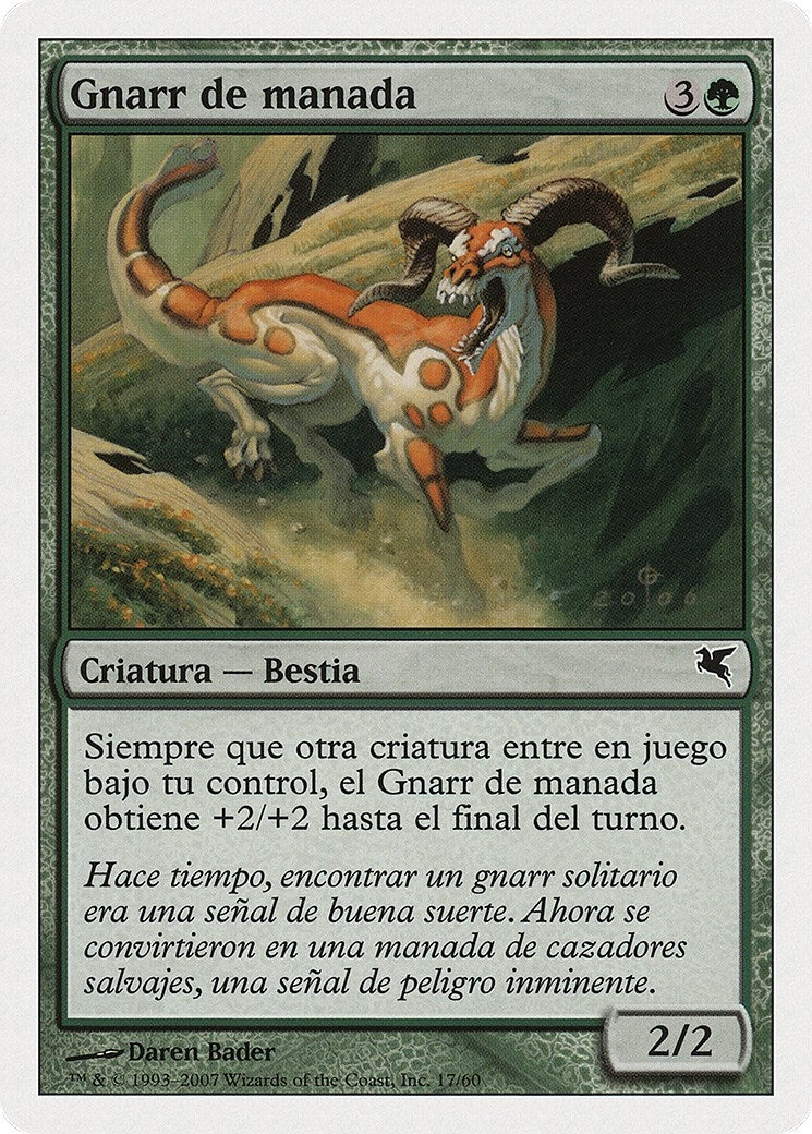 Herd Gnarr (Spanish) - "Gnarr de manada" (J17) (Magic Encyclopedia 2005 (Salvat/Hachette))